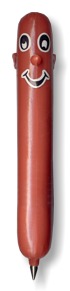 sausage pen with face
